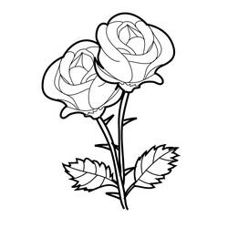 Dibujo para colorear: Rosas (Naturaleza) #161890 - Dibujos para Colorear e Imprimir Gratis