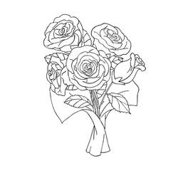 Dibujo para colorear: Rosas (Naturaleza) #161929 - Dibujos para Colorear e Imprimir Gratis