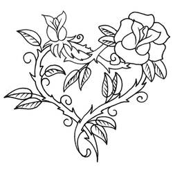 Dibujo para colorear: Rosas (Naturaleza) #161961 - Dibujos para Colorear e Imprimir Gratis