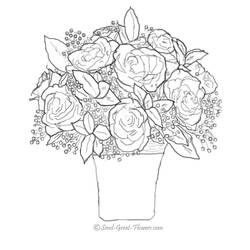 Dibujo para colorear: Rosas (Naturaleza) #161985 - Dibujos para Colorear e Imprimir Gratis