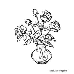 Dibujo para colorear: Rosas (Naturaleza) #161995 - Dibujos para Colorear e Imprimir Gratis