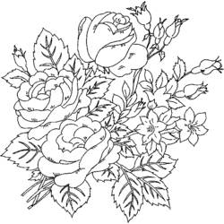Dibujo para colorear: Rosas (Naturaleza) #162035 - Dibujos para Colorear e Imprimir Gratis