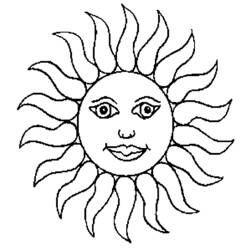 Dibujo para colorear: Sol (Naturaleza) #157910 - Dibujos para Colorear e Imprimir Gratis