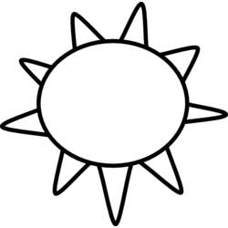 Dibujo para colorear: Sol (Naturaleza) #158021 - Dibujos para Colorear e Imprimir Gratis