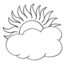 Dibujo para colorear: Sol y Nube (Naturaleza) #156169 - Dibujos para Colorear e Imprimir Gratis