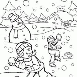 Dibujo para colorear: Temporada de Invierno (Naturaleza) #164420 - Dibujos para Colorear e Imprimir Gratis