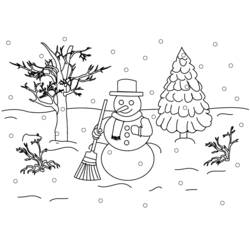 Dibujo para colorear: Temporada de Invierno (Naturaleza) #164453 - Dibujos para Colorear e Imprimir Gratis