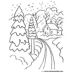 Dibujo para colorear: Temporada de Invierno (Naturaleza) #164512 - Dibujos para Colorear e Imprimir Gratis