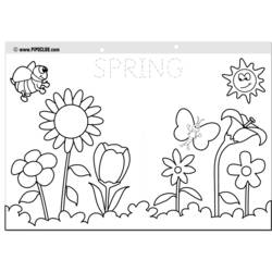 Dibujo para colorear: Temporada de Primavera (Naturaleza) #164745 - Dibujos para Colorear e Imprimir Gratis