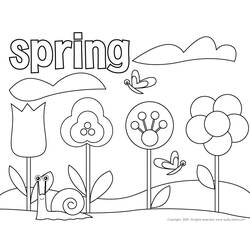 Dibujo para colorear: Temporada de Primavera (Naturaleza) #164790 - Dibujos para Colorear e Imprimir Gratis