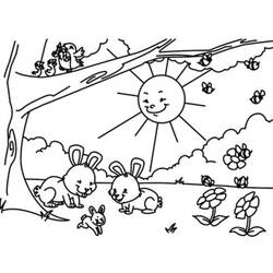 Dibujo para colorear: Temporada de Primavera (Naturaleza) #164949 - Dibujos para Colorear e Imprimir Gratis