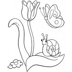Dibujo para colorear: Tulipán (Naturaleza) #161643 - Dibujos para Colorear e Imprimir Gratis