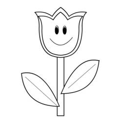 Dibujo para colorear: Tulipán (Naturaleza) #161644 - Dibujos para Colorear e Imprimir Gratis