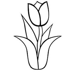 Dibujos para colorear: Tulipán - Dibujos para Colorear e Imprimir Gratis
