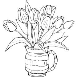 Dibujo para colorear: Tulipán (Naturaleza) #161653 - Dibujos para Colorear e Imprimir Gratis