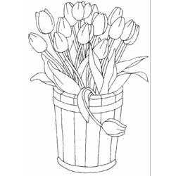 Dibujo para colorear: Tulipán (Naturaleza) #161666 - Dibujos para Colorear e Imprimir Gratis