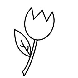 Dibujo para colorear: Tulipán (Naturaleza) #161717 - Dibujos para Colorear e Imprimir Gratis