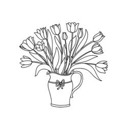 Dibujo para colorear: Tulipán (Naturaleza) #161746 - Dibujos para Colorear e Imprimir Gratis