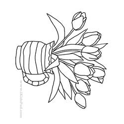 Dibujo para colorear: Tulipán (Naturaleza) #161774 - Dibujos para Colorear e Imprimir Gratis