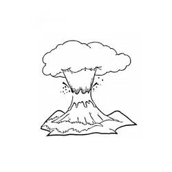 Dibujo para colorear: Volcán (Naturaleza) #166569 - Dibujos para Colorear e Imprimir Gratis