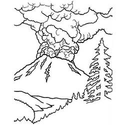 Dibujo para colorear: Volcán (Naturaleza) #166570 - Dibujos para Colorear e Imprimir Gratis