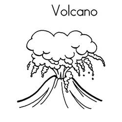 Dibujo para colorear: Volcán (Naturaleza) #166572 - Dibujos para Colorear e Imprimir Gratis