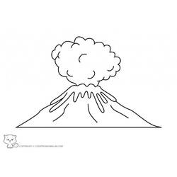 Dibujo para colorear: Volcán (Naturaleza) #166573 - Dibujos para Colorear e Imprimir Gratis