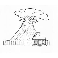 Dibujo para colorear: Volcán (Naturaleza) #166574 - Dibujos para Colorear e Imprimir Gratis