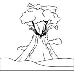 Dibujo para colorear: Volcán (Naturaleza) #166575 - Dibujos para Colorear e Imprimir Gratis