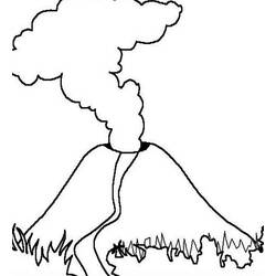 Dibujo para colorear: Volcán (Naturaleza) #166596 - Dibujos para Colorear e Imprimir Gratis