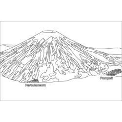 Dibujo para colorear: Volcán (Naturaleza) #166628 - Dibujos para Colorear e Imprimir Gratis