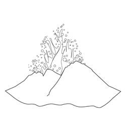 Dibujo para colorear: Volcán (Naturaleza) #166637 - Dibujos para Colorear e Imprimir Gratis