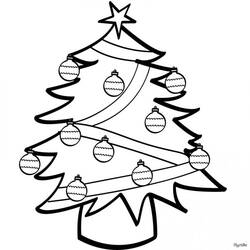 Dibujo para colorear: Arbol de Navidad (Objetos) #167442 - Dibujos para Colorear e Imprimir Gratis