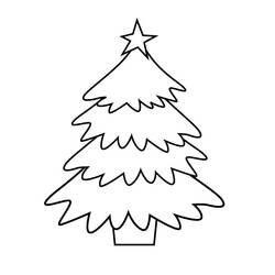 Dibujo para colorear: Arbol de Navidad (Objetos) #167443 - Dibujos para Colorear e Imprimir Gratis