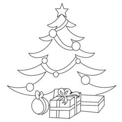 Dibujo para colorear: Arbol de Navidad (Objetos) #167445 - Dibujos para Colorear e Imprimir Gratis