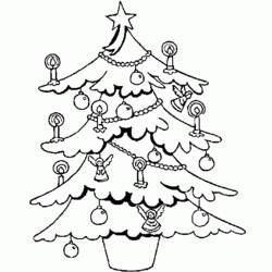 Dibujo para colorear: Arbol de Navidad (Objetos) #167447 - Dibujos para Colorear e Imprimir Gratis