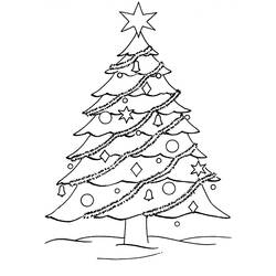 Dibujo para colorear: Arbol de Navidad (Objetos) #167458 - Dibujos para Colorear e Imprimir Gratis