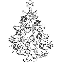 Dibujo para colorear: Arbol de Navidad (Objetos) #167459 - Dibujos para Colorear e Imprimir Gratis