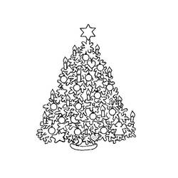 Dibujo para colorear: Arbol de Navidad (Objetos) #167463 - Dibujos para Colorear e Imprimir Gratis