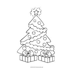 Dibujo para colorear: Arbol de Navidad (Objetos) #167481 - Dibujos para Colorear e Imprimir Gratis