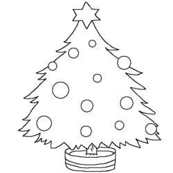 Dibujo para colorear: Arbol de Navidad (Objetos) #167486 - Dibujos para Colorear e Imprimir Gratis