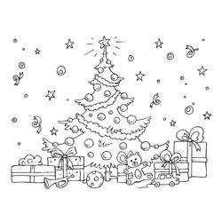 Dibujo para colorear: Arbol de Navidad (Objetos) #167488 - Dibujos para Colorear e Imprimir Gratis