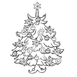 Dibujo para colorear: Arbol de Navidad (Objetos) #167490 - Dibujos para Colorear e Imprimir Gratis