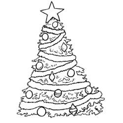 Dibujo para colorear: Arbol de Navidad (Objetos) #167493 - Dibujos para Colorear e Imprimir Gratis