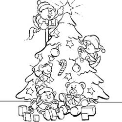 Dibujo para colorear: Arbol de Navidad (Objetos) #167523 - Dibujos para Colorear e Imprimir Gratis