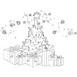 Dibujo para colorear: Arbol de Navidad (Objetos) #167547 - Dibujos para Colorear e Imprimir Gratis