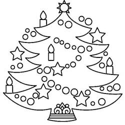 Dibujo para colorear: Arbol de Navidad (Objetos) #167556 - Dibujos para Colorear e Imprimir Gratis