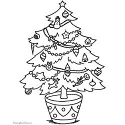 Dibujo para colorear: Arbol de Navidad (Objetos) #167574 - Dibujos para Colorear e Imprimir Gratis