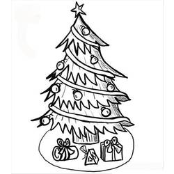 Dibujo para colorear: Arbol de Navidad (Objetos) #167576 - Dibujos para Colorear e Imprimir Gratis