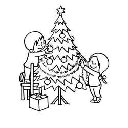 Dibujo para colorear: Arbol de Navidad (Objetos) #167583 - Dibujos para Colorear e Imprimir Gratis